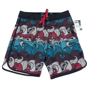 Kavu Go Big NW Waves Print Men’s Board Short Swim